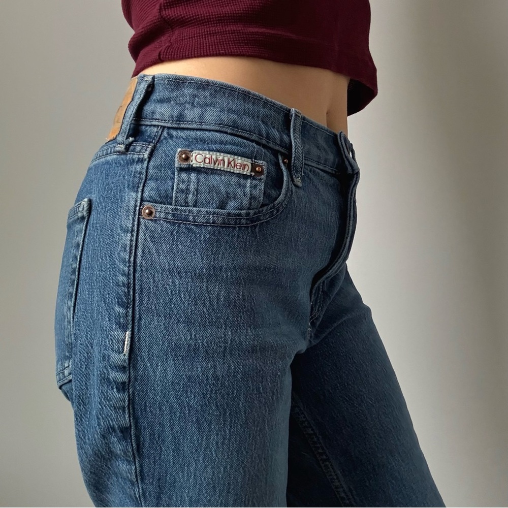 Y2K Vintage Calvin Klein Jeans • W25 Original Straight • “Calvin” Pocket